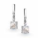 Серебряные серьги АЛЬКОР с золотой накладкой и бриллиантом 02-5250/000Б-00
