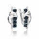 Серьги из белого золота Platina 02-5253-00-105-1120 с бриллиантом и сапфиром