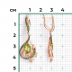 Золотые серьги Platina 02-5295-00-726-1110 с хризолитом и хромдиопсидом