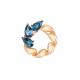Золотая подвеска Золотые узоры 02-53-0505-09 с топазом и Лондон топазом