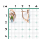 Серьги из комбинированного золота Platina 02-5315-00-713-1111 с топазом и хромдиопсидом