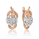 Серьги из комбинированного золота Platina 02-5328-00-000-1111