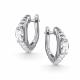 Серебряные серьги АЛЬКОР 02-5353/00ГХ-00 с горным хрусталём