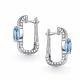 Серебряные серьги АЛЬКОР 02-5354/00ТБ-00 с топазом