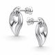 Серебряные серьги АЛЬКОР 02-5359/000Б-00 с бриллиантом