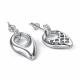 Серебряные серьги АЛЬКОР 02-5359/000Б-00 с бриллиантом