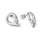 Серебряные серьги АЛЬКОР с золотой накладкой и бриллиантом 02-5362/000Б-00