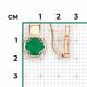 Золотые серьги Platina 02-5455-00-749-1110 с агатом