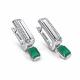 Серебряные серьги АЛЬКОР 02-5459/00АГ-00 с фианитом и агатом