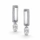 Серебряные серьги АЛЬКОР 02-5459/00ГХ-00 с фианитом и горным хрусталём