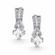 Серебряные серьги АЛЬКОР 02-5460/00ГХ-00 с фианитом и горным хрусталём