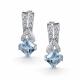 Серебряные серьги АЛЬКОР 02-5460/00ТБ-00 с топазом и фианитом