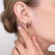 Золотые серьги Platina 02-5504-00-206-1110 с цитрином и эмалью