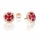 Золотые серьги Platina 02-5510-00-104-1110 с рубином