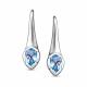 Серебряные серьги АЛЬКОР 02-5513/00ТБ-00 с топазом