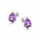 Серебряные серьги АЛЬКОР 02-5514/00АМ-00 с аметистом