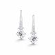 Серебряные серьги АЛЬКОР 02-5515/00ГХ-00 с фианитом и горным хрусталём