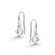 Серебряные серьги АЛЬКОР 02-5515/00ГХ-00 с фианитом и горным хрусталём