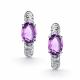 Серебряные серьги АЛЬКОР 02-5516/00АМ-00 с аметистом