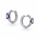Серебряные серьги АЛЬКОР 02-5516/00АМ-00 с аметистом