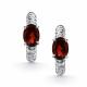 Серебряные серьги АЛЬКОР 02-5516/00ГР-00 с гранатом