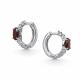 Серебряные серьги АЛЬКОР 02-5516/00ГР-00 с гранатом