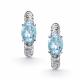 Серебряные серьги АЛЬКОР 02-5516/00ТБ-00 с топазом