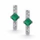 Серебряные серьги АЛЬКОР 02-5517/00АГ-00 с агатом