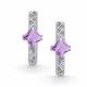 Серебряные серьги АЛЬКОР 02-5517/00АМ-00 с аметистом
