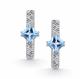 Серебряные серьги АЛЬКОР 02-5517/00ТБ-00 с топазом