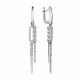 Серебряные серьги АЛЬКОР 02-5553/00КЦ-00 с фианитом