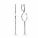 Серебряные серьги АЛЬКОР 02-5554/00КЦ-00 с фианитом