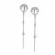 Серебряные серьги АЛЬКОР 02-5556/00КЦ-00 с фианитом