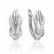 Серьги из белого золота Platina 02-5564-00-401-1120 с фианитом