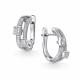 Серебряные серьги АЛЬКОР 02-5579/000Б-00 с бриллиантом