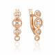 Золотые серьги Platina 02-5588-00-401-1110 с фианитом
