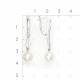 Серебряные серьги Platina 02-5603-00-302-0200 с фианитом и жемчугом
