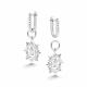 Серебряные серьги АЛЬКОР 02-5605/00КЦ-00 с фианитом