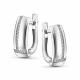 Серебряные серьги АЛЬКОР 02-5632/00КЦ-00 с фианитом