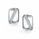 Серебряные серьги АЛЬКОР 02-5633/00КЦ-00 с фианитом