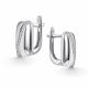 Серебряные серьги АЛЬКОР 02-5633/00КЦ-00 с фианитом