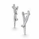 Серебряные серьги АЛЬКОР 02-5636/00КЦ-00 с фианитом