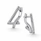 Серебряные серьги АЛЬКОР 02-5637/00КЦ-00 с фианитом