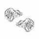 Серебряные серьги АЛЬКОР 02-5689/000Б-00 с бриллиантом