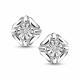 Серебряные серьги АЛЬКОР 02-5689/000Б-00 с бриллиантом
