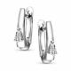 Серебряные серьги АЛЬКОР 02-5690/000Б-00 с бриллиантом