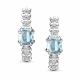Серебряные серьги АЛЬКОР 02-5718/00ТБ-00 с топазом и фианитом