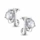 Серебряные серьги АЛЬКОР с бриллианитом и фианитом 02-5722/00БТ-00