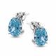 Серебряные серьги АЛЬКОР с бриллианитом 02-5723/0БТ9-00