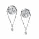 Серебряные серьги АЛЬКОР 02-5727/000Б-00 с бриллиантом
